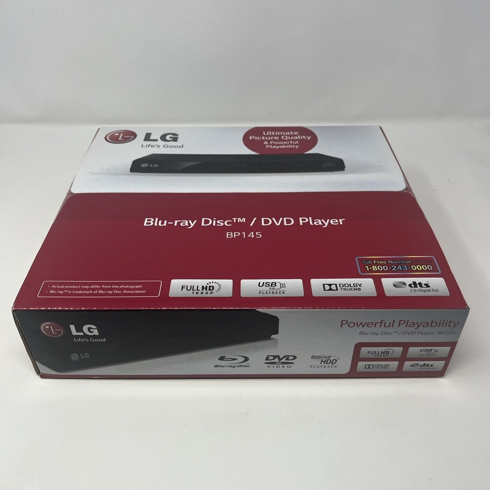 LG BP145 Blu-Ray Disc/DVD Player New Factory Sealed.